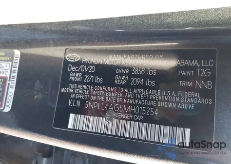 2021 Hyundai Elantra Se z USA, uszkodzony, nr VIN 5NPLL4AG5MH015254